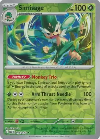 005/182 Simisage PAR Uncommon Reverse Holo