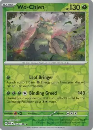 Wo-Chien Paradox Rift 018/182 Rare Reverse Holo