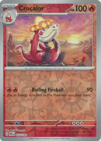 024/182 Crocalor PAR Uncommon Reverse Holo