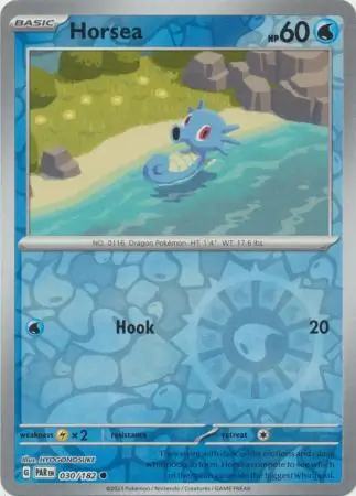 030/182 Horsea PAR Common Reverse Holo
