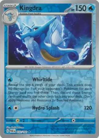 032/182 Kingdra PAR Rare Reverse Holo