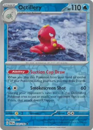 034/182 Octillery PAR Common Reverse Holo