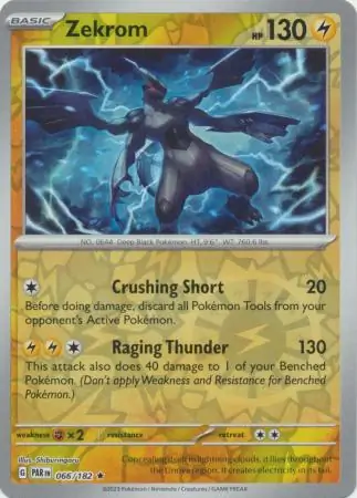 Zekrom Paradox Rift 066/182 Rare Reverse Holo