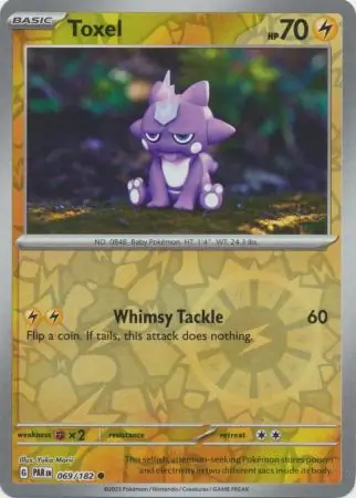 069/182 Toxel PAR Common Reverse Holo