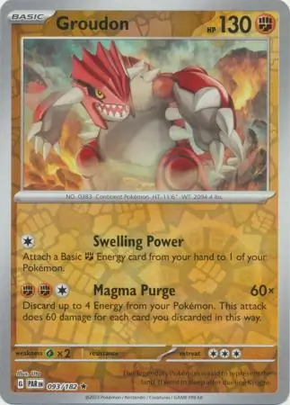 093/182 Groudon PAR Rare Reverse Holo