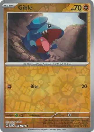 Gible Paradox Rift 094/182 Common Reverse Holo