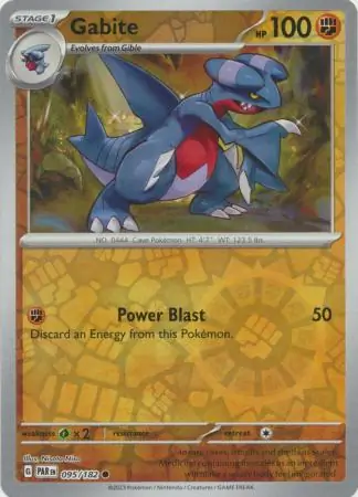 095/182 Gabite PAR Common Reverse Holo