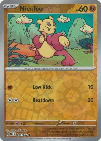 096/182 Mienfoo PAR Common Reverse Holo