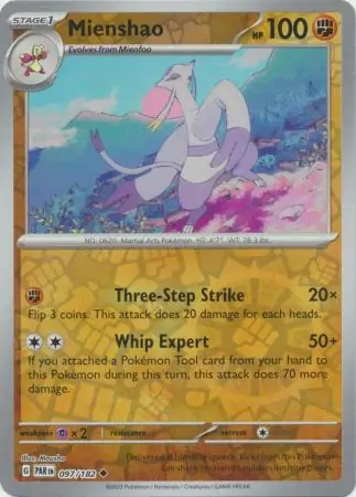 097/182 Mienshao PAR Uncommon Reverse Holo
