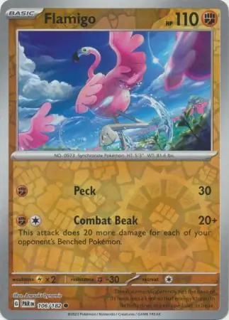 106/182 Flamigo PAR Common Reverse Holo