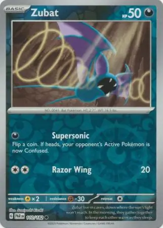 110/182 Zubat PAR Common Reverse Holo