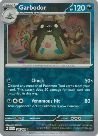 Garbodor Paradox Rift 117/182 Uncommon Reverse Holo