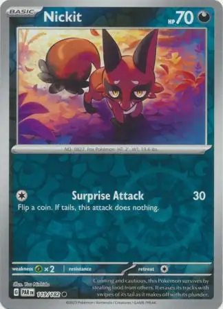 Nickit Paradox Rift 119/182 Common Reverse Holo
