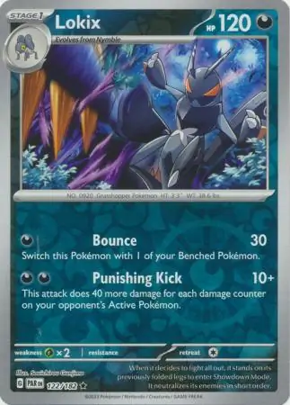 122/182 Lokix PAR Rare Reverse Holo