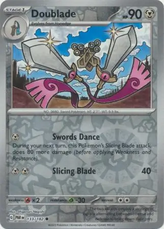 133/182 Doublade PAR Common Reverse Holo