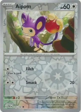 145/182 Aipom PAR Common Reverse Holo