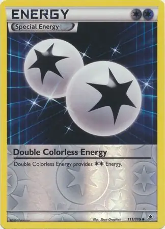 111/119 Double Colorless Energy PHF Uncommon Reverse Holo