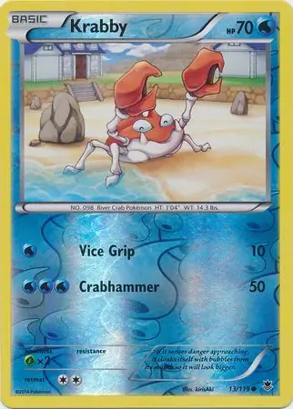 13/119 Krabby PHF Common Reverse Holo