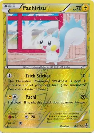 25/119 Pachirisu PHF Rare Reverse Holo