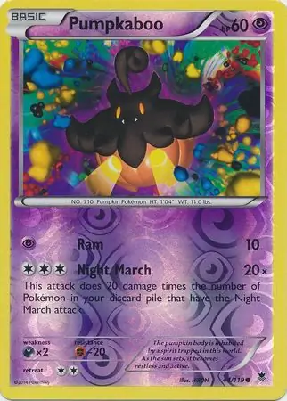 44/119 Pumpkaboo PHF Common Reverse Holo