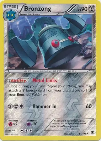 61/119 Bronzong PHF Rare Reverse Holo