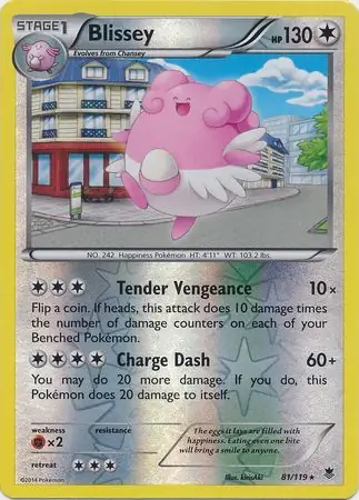 81/119 Blissey PHF Rare Reverse Holo