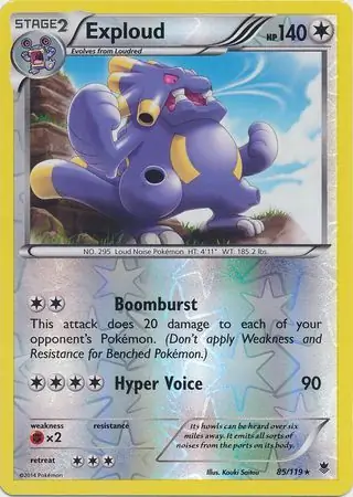 85/119 Exploud PHF Rare Reverse Holo