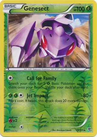 10/101 Genesect PLB Rare Reverse Holo