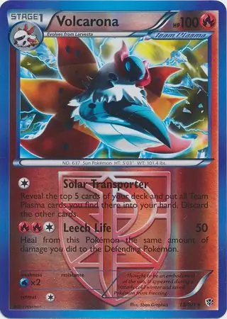 13/101 Volcarona PLB Rare Reverse Holo
