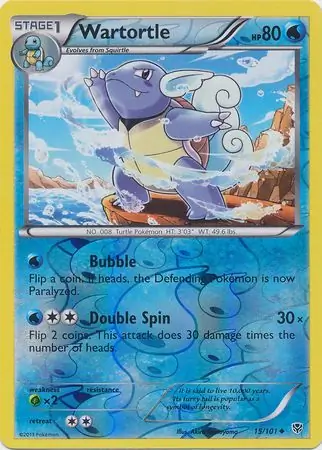 15/101 Wartortle PLB Uncommon Reverse Holo