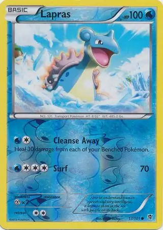 17/101 Lapras PLB Common Reverse Holo