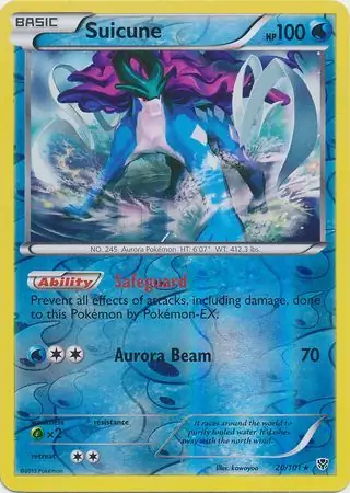 Suicune Plasma Blast 20/101 Rare Reverse Holo