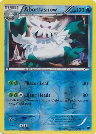 26/101 Abomasnow PLB Uncommon Reverse Holo