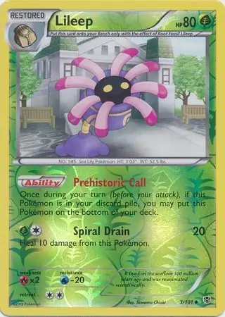 3/101 Lileep PLB Uncommon Reverse Holo