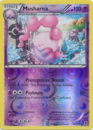 40/101 Musharna PLB Uncommon Reverse Holo