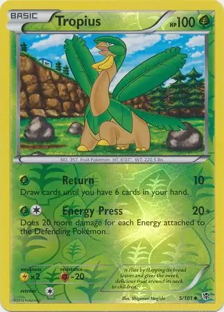 5/101 Tropius PLB Uncommon Reverse Holo
