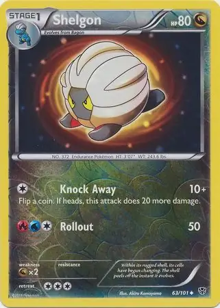 63/101 Shelgon PLB Uncommon Reverse Holo