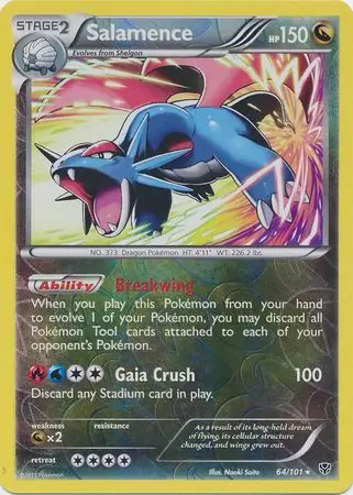 64/101 Salamence PLB Rare Holo Reverse Holo