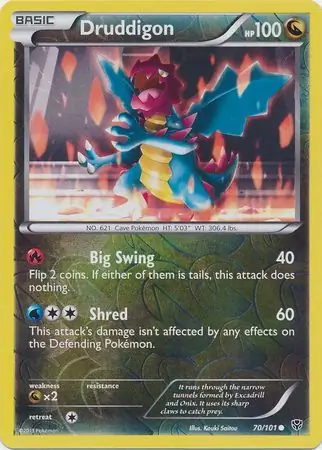 70/101 Druddigon PLB Common Reverse Holo