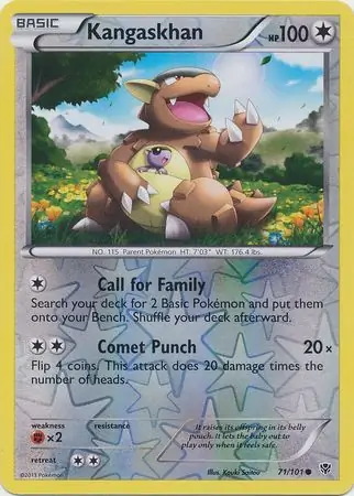 71/101 Kangaskhan PLB Common Reverse Holo