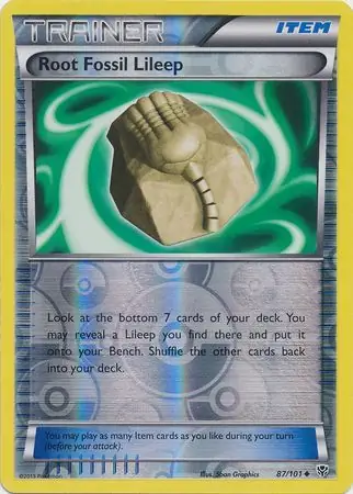 87/101 Root Fossil Lileep PLB Uncommon Reverse Holo
