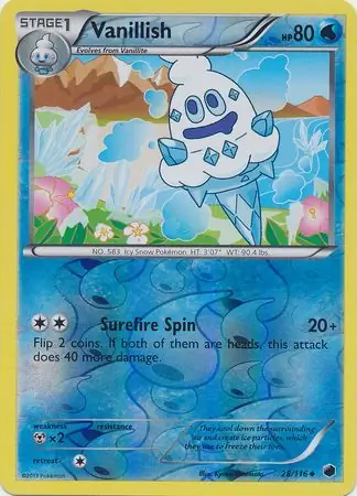 28/116 Vanillish PLF Uncommon Reverse Holo