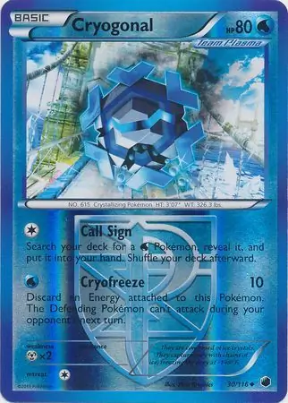 30/116 Cryogonal PLF Uncommon Reverse Holo