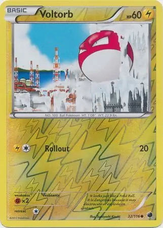 32/116 Voltorb PLF Common Reverse Holo