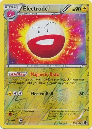 33/116 Electrode PLF Rare Holo Reverse Holo