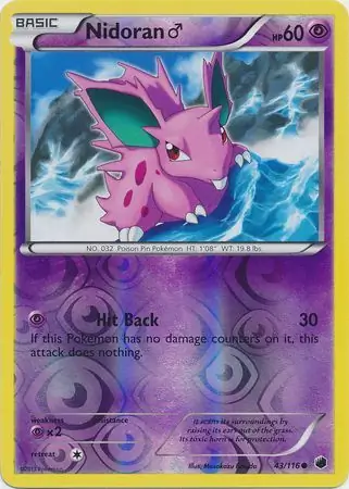Nidoran♂ Plasma Freeze 43/116 Common Reverse Holo