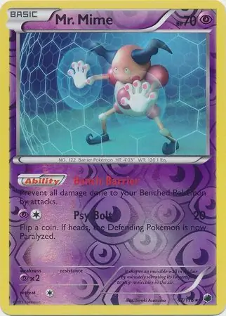 47/116 Mr. Mime PLF Rare Reverse Holo