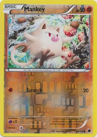 59/116 Mankey PLF Common Reverse Holo