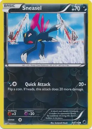65/116 Sneasel PLF Common Reverse Holo