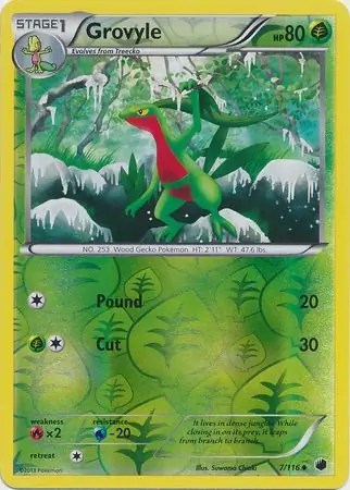 7/116 Grovyle PLF Uncommon Reverse Holo